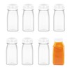 8 Pack 100ml Plastic Juice Bottles,Reusable Small Clear Juice Container,Mini