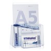 taymar DIN A5 brochure Stand, Flyer Stand with Business Card