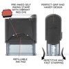 Self Inking Rubber Stamp, Refillable Red Ink Preinstalled - 1.4"