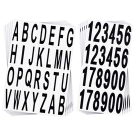 10 Sheets Mailbox Numbers and Letters Stickers for Outside Stick on Black Vinyl Alphabet Number Decals Sticky for Home Business Apartment Address Window Door Car Truck ()