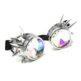 UMBRELLALABORATORY Crystal Rainbow Kaleidoscope Rave Glasses Steampunk Goggles outfits accessories