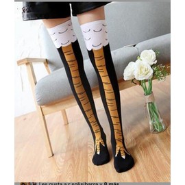 Calcetas Largas Calcetines Patas De Pollo Gallo Divertidas