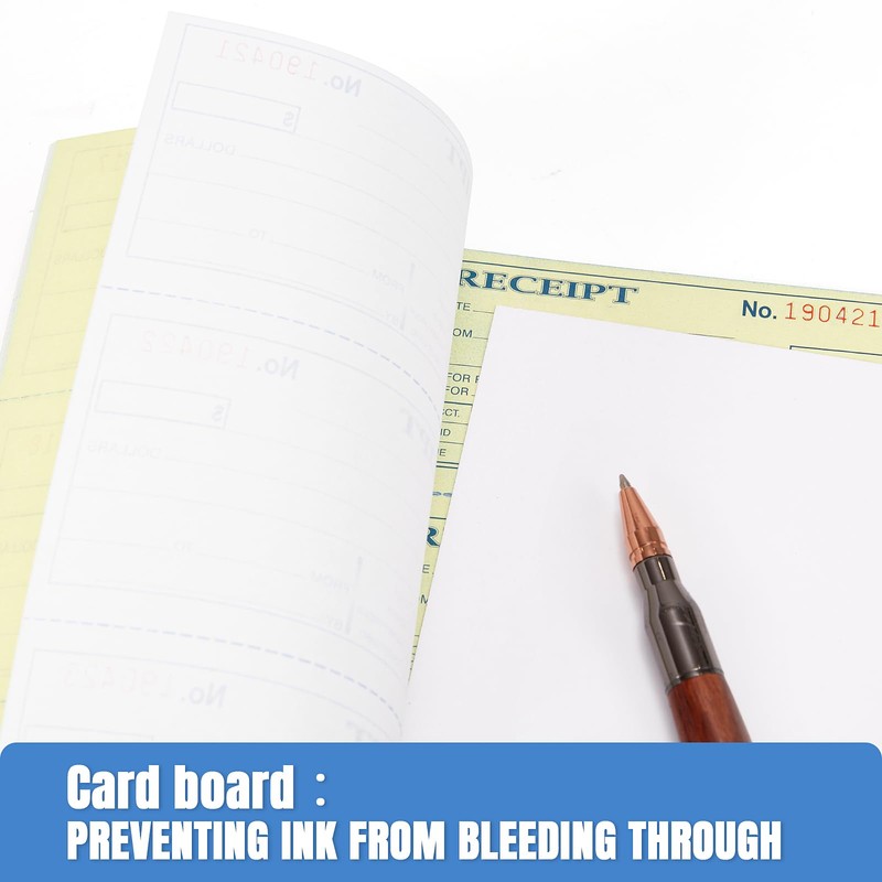 Receipt Book with Carbon Copies, 2-Part carbonless, 100 Sets per