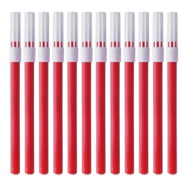 iSketchO Felt Tip Colouring Pens, RED, Pack of 12, Fibre Felt Tip Pens, Ideal for Write Draw Sketch Mark Pens, Safe Non-Toxic, School Office Home Use, iZOFAX