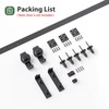 Roymelo 64" Bifold Sliding Barn Door Hardware Track Kit,Side Mounted