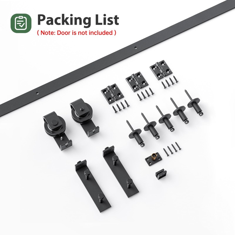 Roymelo 64" Bifold Sliding Barn Door Hardware Track Kit,Side Mounted