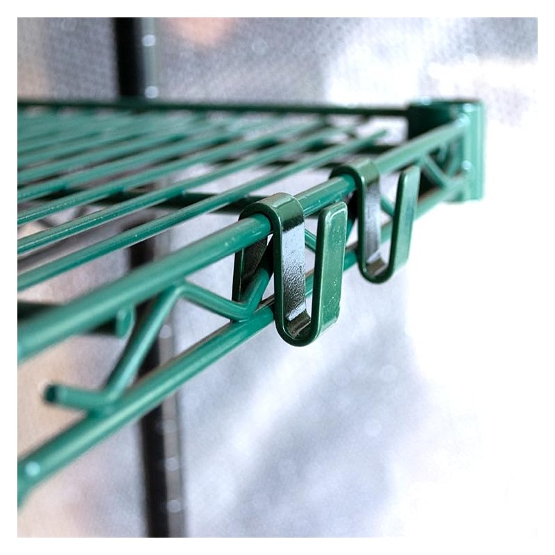 FUJIDENSO 8 Pack Wire Shelving S Hook (Green Expoxy), Connecting