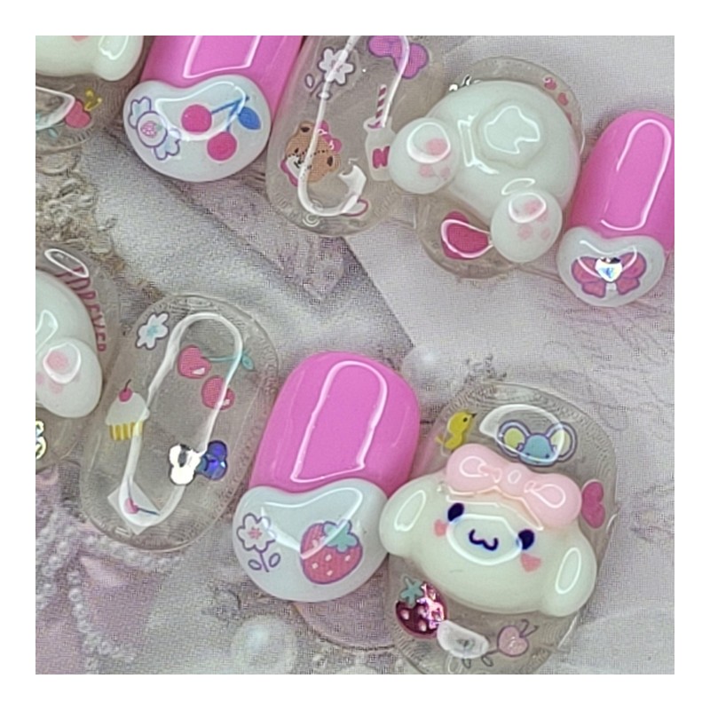 Hintokki Gundi handmade nail tips - ballerina / 힌토끼 궁디
