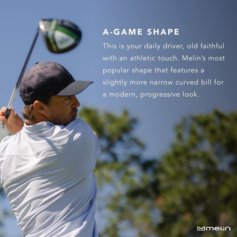 melin A-Game Icon Hydro, Red, Performance Snapback Hat, Water-Resistant Baseball