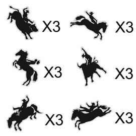 Matador Cupcake Toppers Set 18 Pcs - cowboy Theme man Birthday Party Event Glitter Decoration Supplies