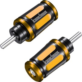 Kaedear KDR-BE2-HYSM6-GD Handlebar End Weights for Motorcycles, Motorcycle Accessories, Variable Bar Ends (Gold/Black, M6)