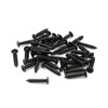 Tsnamay 6Pcs 3" Half-Surface Hinges Chest Hinges,1.8mm Thickness Bending Black