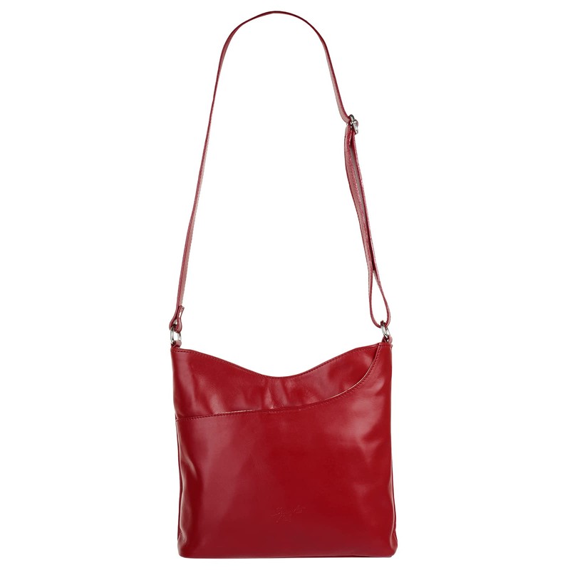 Samantha Look Women's Genuine Leather Shoulder Bag, Classic Shoulder Bag,