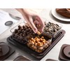 Sailench Serving Set: Plastic Imitated Wood Serving Tray & 4