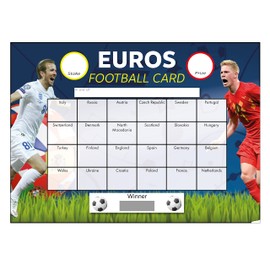 Totally Bonkers - Football Euros Fundraising Scratch Cards - 24 Square - A5 (148x210mm) - 5 Pack - TB0119 - Blind Card
