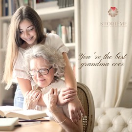 Storieme Gifts for Grandma Birthday: Gifts for Grandmother from Granddaughter Grandson, First Time New Grandmas Angel Figurines