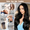 Straight Clip in Hair Extensions Real Human Hair, 7Pcs 12