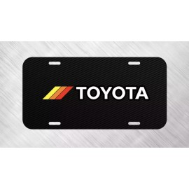 BLVD Simulated Carbon Fiber Chevy Toyota Retro License Plate Auto Car Tag FREE SHIP
