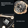 Men Field Watch Mineral Glass 50M Waterproof Silicone Strap Luminous
