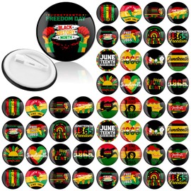 Kenning 500 Pcs Juneteenth Button Pins Bulk Juneteenth Freedom Day Buttons June 19th 1865 Party Favors for African American Festival Celebration Decoration Goodie Bag Stuffer