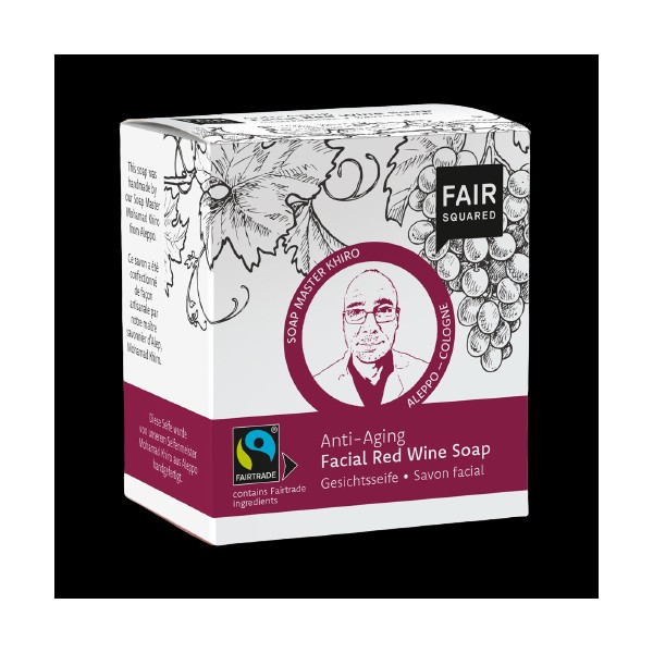 FAIR SQUARED Facial Red Wine Soap, 2 x 80 g