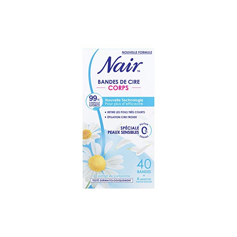 NAIR - Cold Body Wax Strip, Specially Designed for Sensitive