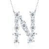 Pass Diamond Tester Letter I Multi Cut VVS Moissanite Necklace