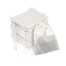 30Pcs Reusable Tea Bags Cotton Tea Bags Empty Muslin Bags 8*10cm/3*4 inch Spice Bags for Cooking Beige Reusable Tea Bags for Loose Tea Spice Bag with Drawstring Tea Coffee Filter Bags Bouquet Bags