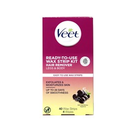 Veet Legs N Body Wax Hair Remover Strips 40Ct (Packaging may vary)