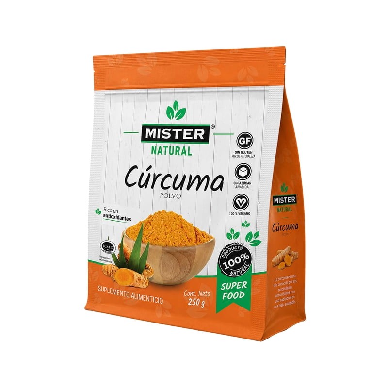Suplemento alimenticio Mister Natural cúrcuma en polvo 250 g