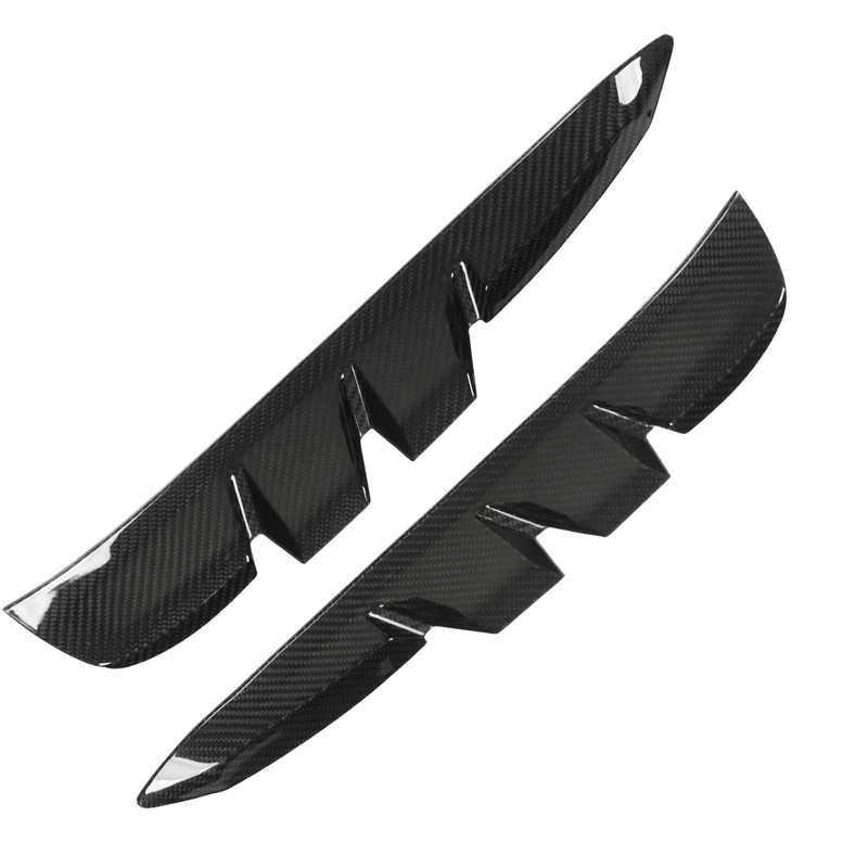 2PCS Side Vent Frame Cover Dry Carbon Fiber Material Replacement