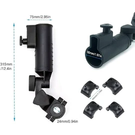 Universal Golf Push Cart Adjustable Umbrella Holder，Umbrella Fixed Bracket for Golf Cart,Universal Adjustable Durable Golf Trolley Umbrella Stand for Golf Push Cart Handles,baby Stroller, Wheelchair