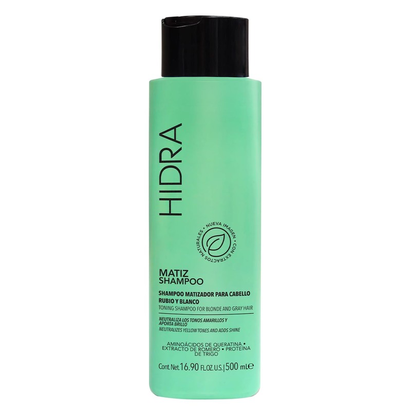 HIDRACOLOR Hidra Matiz Shampoo Neutraliza Tonos, Matiza Cabello Rubio 500ml