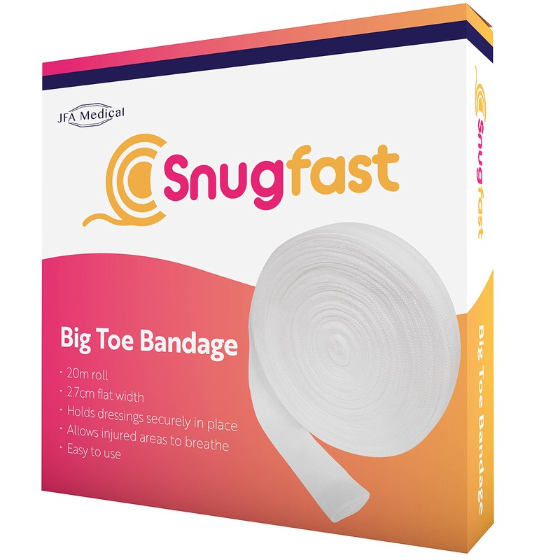 Snugfast Big Toe Tubular Gauze Bandage Dressing 2.7cm x 20m