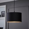 MiniSun | Small Modern Black Velvet Drum Light Shade |