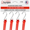 The Perfect Bungee® 12" Heavy-Duty Polyurethane Bungee Strap, 4-Pack, Red