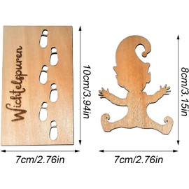 Kizozo Gnome Stencil Footprints, Gnome Door Accessories, Christmas Gnome Elf, Gnome Stencil Window, Christmas Gnome Accessories, Gnome Footprints, Christmas Decoration