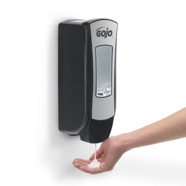 GOJO ADX-12 Push-Style Foam Soap Dispenser, Chrome/Black, for 1250 mL GOJO ADX-12 Soap Refills (Pack of 1) – 8888-06
