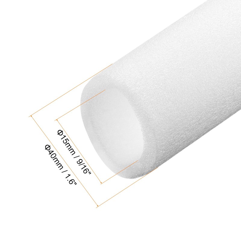 sourcing map 2pcs Pipe Insulation Foam Tube Split Pipe Lagging