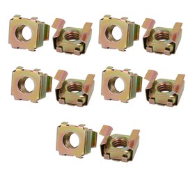 sourcingmap 10pcs M8 65Mn Spring Steel Captive Cage Nut for Server Shelf Cabinet