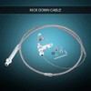 Stainless Kick Down Cable Transmission Kick Down Cable for TH350