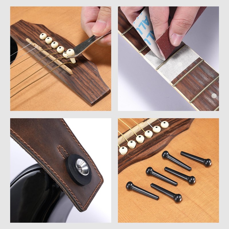 25PCS Acoustic Guitar Accessories Kit, PogoLab Guitar Tool Changing Kit
