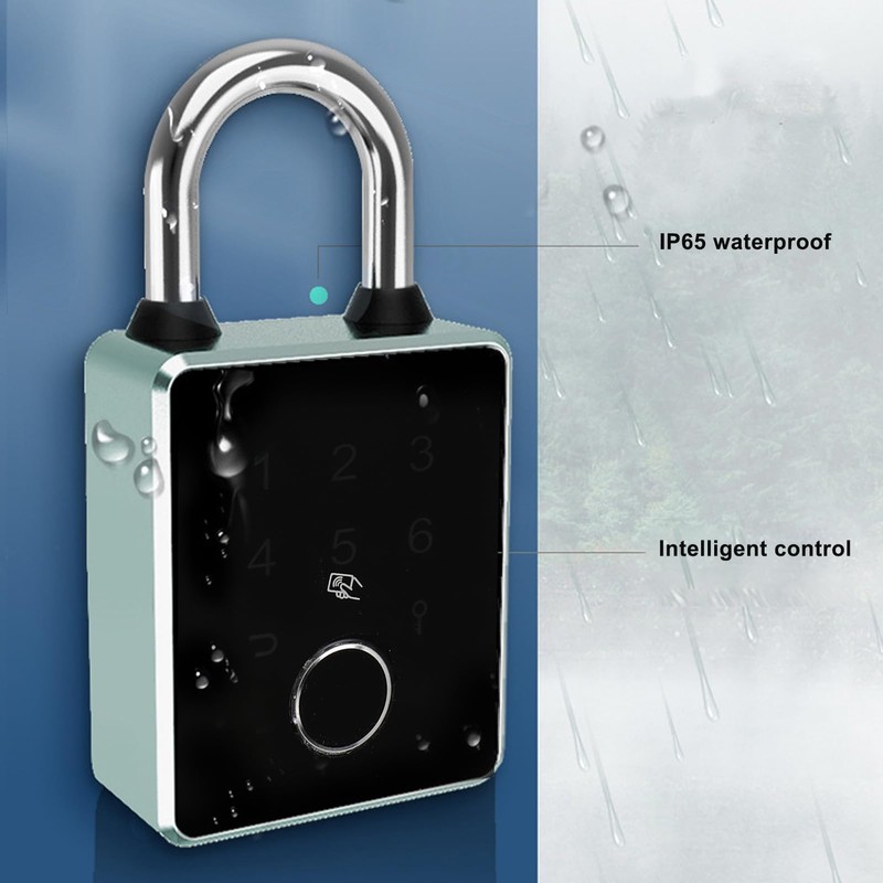 Smart Fingerprint Password Padlock Card APP Key Access Theft Proof