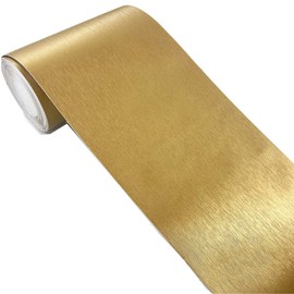 Meboem Brushed Imitation Metal Wallpaper Border Peel Stick Molding Home Ceiling Decorative Border Door Frame Decoration for Bathroom Living Room Wall 10cm by 5meters