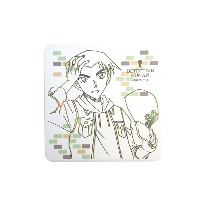 Detective Conan 034588 Heiji Water Absorption Coaster Square Pottery Approximately