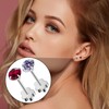 VDKIDKT Flower Screw Back Birthstone Stud Earrings for Women Girls,