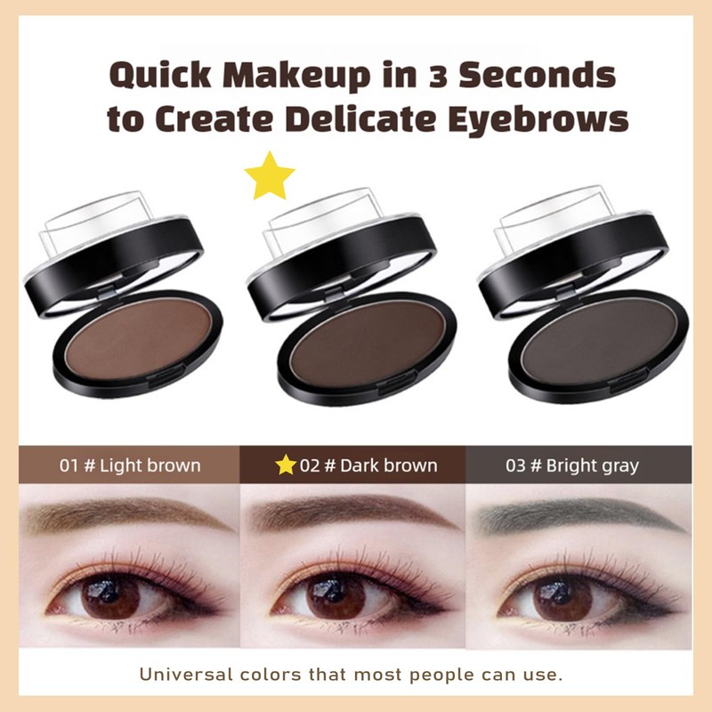 Eyebrow Stamp Powder, Brow Pro Stamp Dark Brown, Waterproof Arched