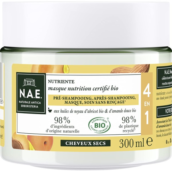 N.A.E. Nutrition 4-in-1 Haarmaske – trockenes Haar – mit Bio-Aprikosenkernöl