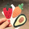 VOANZO 3PCS Hair Clips Woolen Yarn Hair Clips Fruit Watermelon