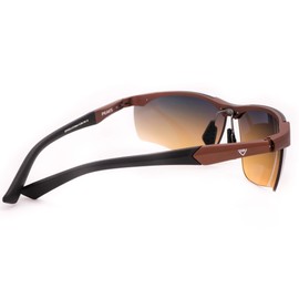 PeakVision SL9 Brown Non-Polarized Golf Sunglasses for Men & Women - Dual-Zone Lens Technology, Zero Distortion, RA Filters, UV Protection Eyewear for Golfing, Driving, Sports